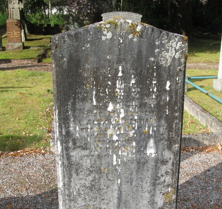 Photo of headstones/Murdo McLennan d1899 hdstn Urray West